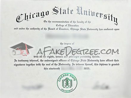 Buy fake Chicago State University diploma with ease