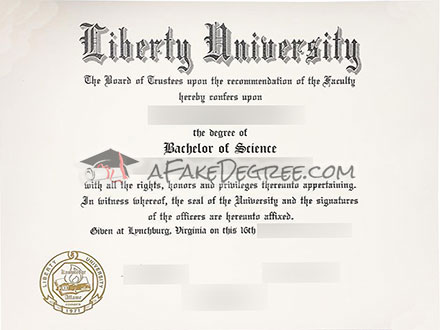 Buy fake Liberty University diploma with high security