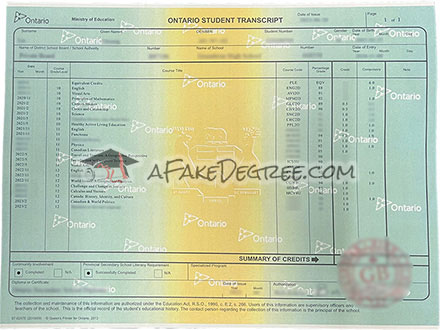 buy fake OSSD transcript