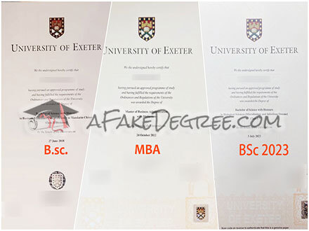 Buy fake University of Exeter diploma quickly