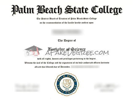 Buy fake Palm Beach State College diploma quickly