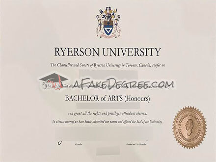 Buy fake Ryerson University diploma online