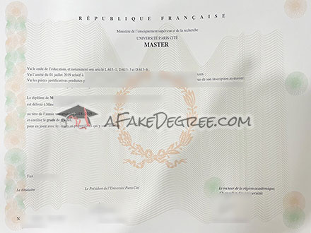 Buy fake Paris Cité University diploma comfortably