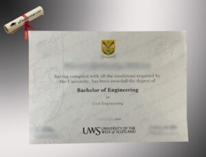 Buy fake University of the West of Scotland diploma safely