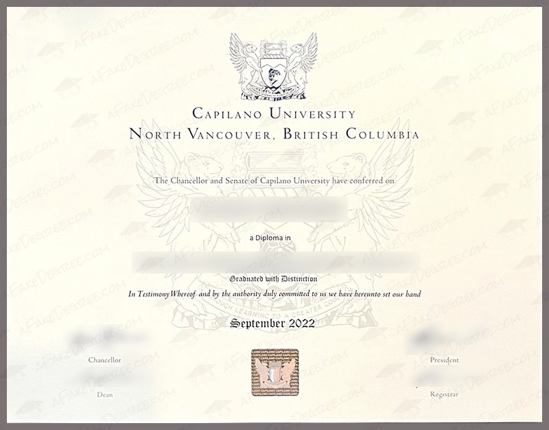 Buy fake Capilano University diploma conveniently