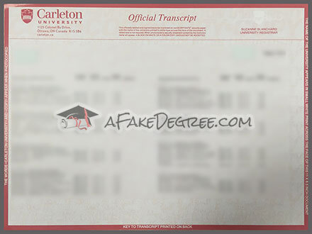 Buy fake Carleton University transcript original copy