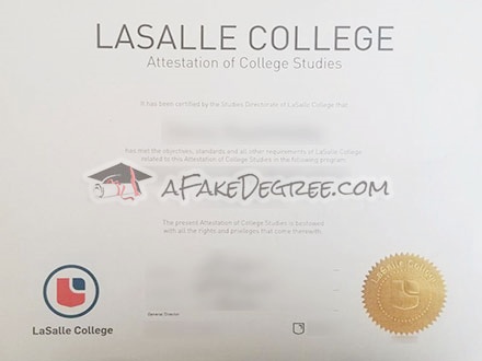 Buy fake LaSalle College Montréal diploma online