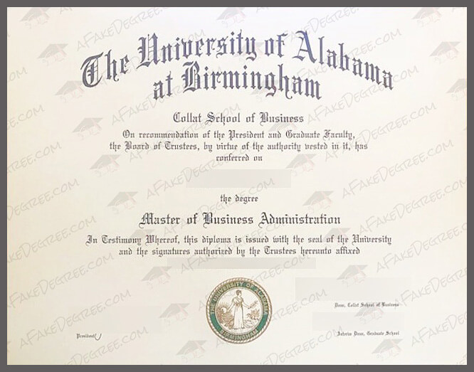 Buying the University of Alabama at Birmingham diploma