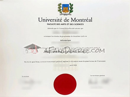 Buy fake Université de Montréal diploma recently