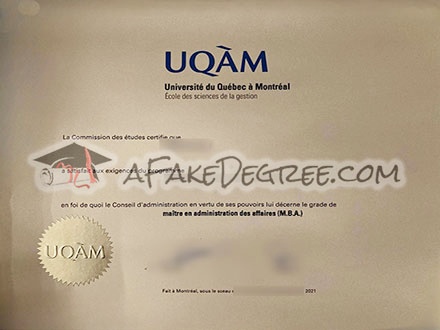 Buy fake UQAM diploma with high security