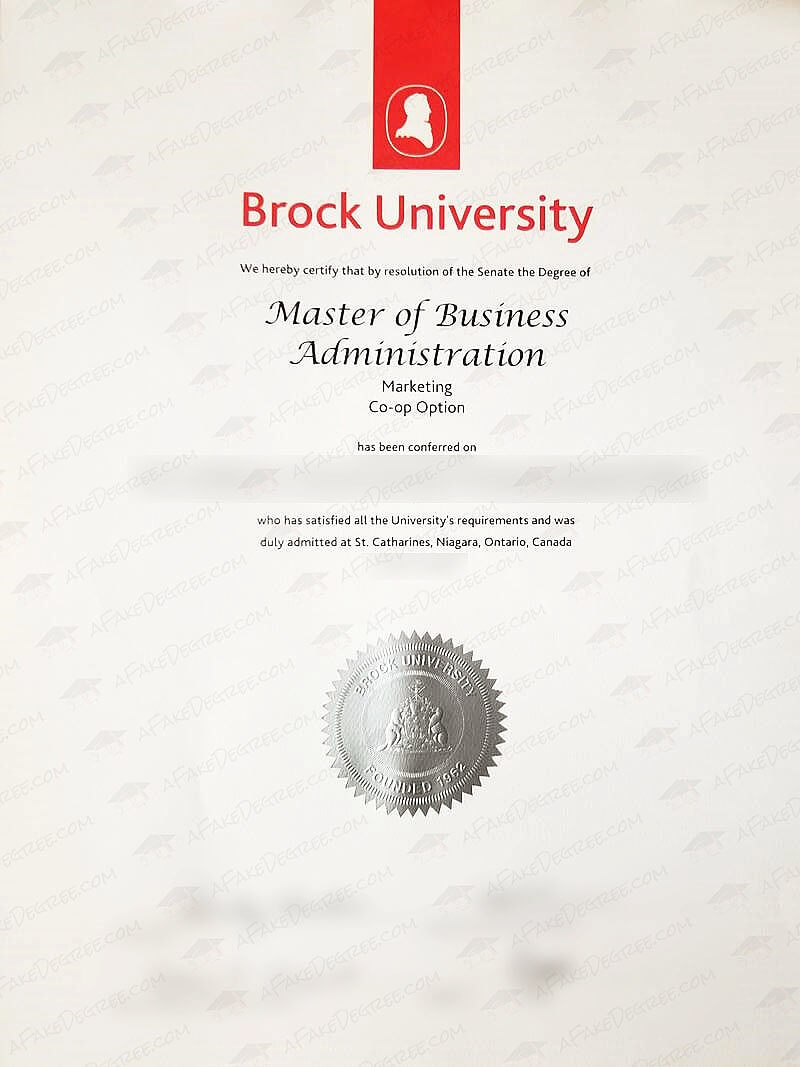 Buy fake Brock University diplomas with good quality