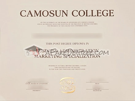 Buy fake Camosun College diploma recently