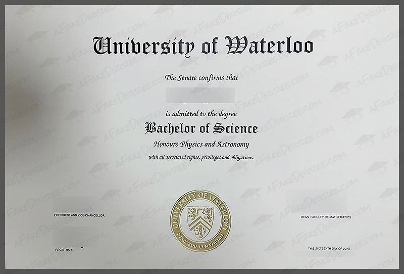 Buy fake University of Waterloo diploma recently