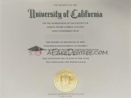 UC Santa Cruz Graduation Certificate