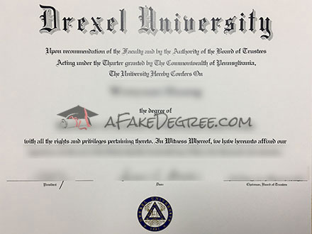 Drexel University Graduation Certificate
