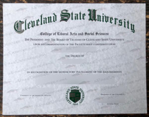 Buy fake Cleveland State University diploma Cleveland State University fake diploma
