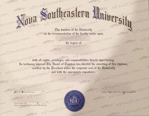 Buy fake NSU diploma Nova Southeastern University fake diploma