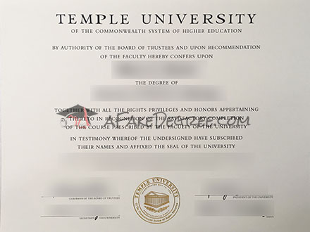 Temple University Graduate Certificate