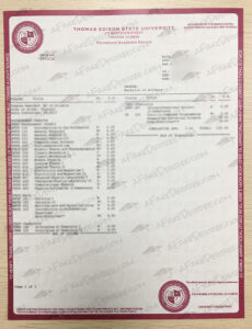 Buy fake TESU transcript Thomas Edison State University fake transcript