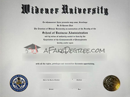 widener University Graduate Certificate