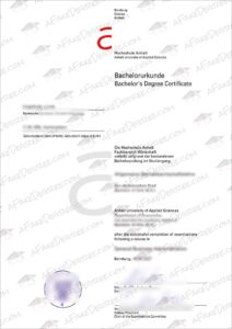 buy a Hochschule Anhalt degree Hochschule Anhalt fake diploma
