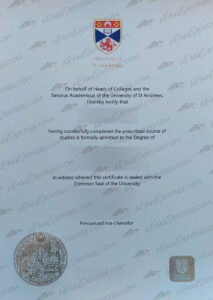 buy a University of St Andrews Graduate Certificate St Andrews fake diploma