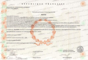 Université Lille 1 fake diploma