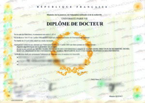 buy a Université Paris Cité Graduate Certificate Université Paris VII fake diploma