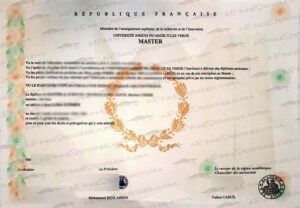 Université d'Amiens fake diploma