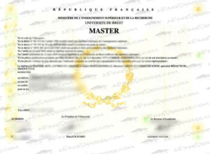 Université de Brest fake diploma