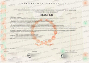 université d'Aix-Marseille fake diploma