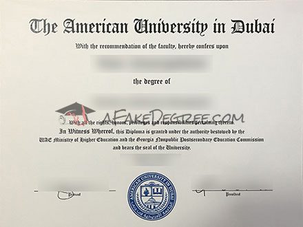 American University Dubai Certificate