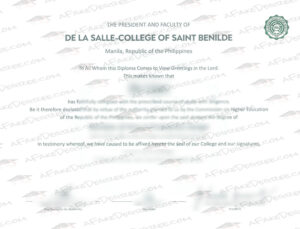 buy a DLS-CSB fake diploma De La Salle–College of Saint Benilde fake diploma