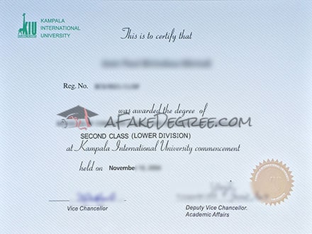 Kampala International University degree Certificate