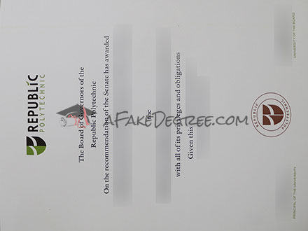 Republic Polytechnic Certificate
