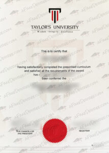 buy a Taylor's University Certificate Taylor University fake diploma