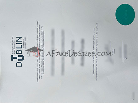 Technological University Dublin diploma Certificate