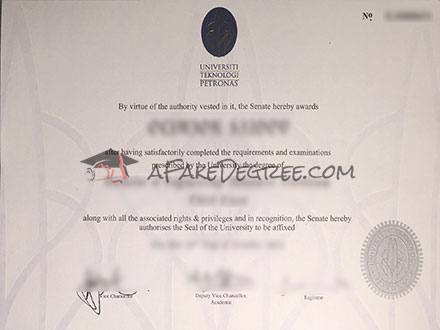 Universiti Teknologi PETRONAS Certificate