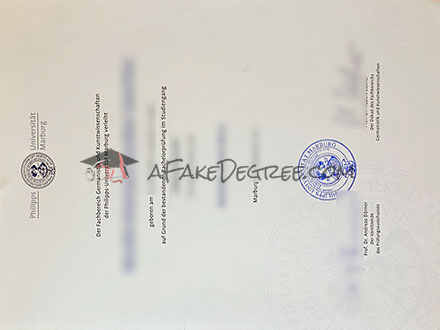 University of Marburg Certificate