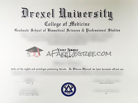 Drexel University College of Medicine degree Certificate