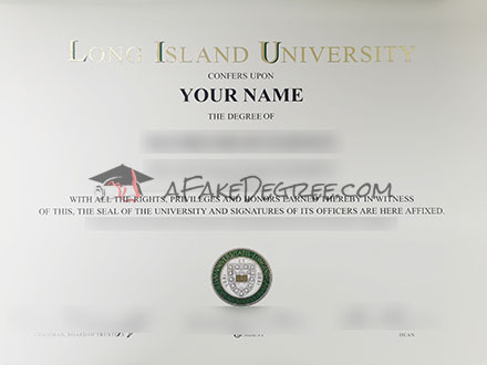 Long Island University degree Certificate