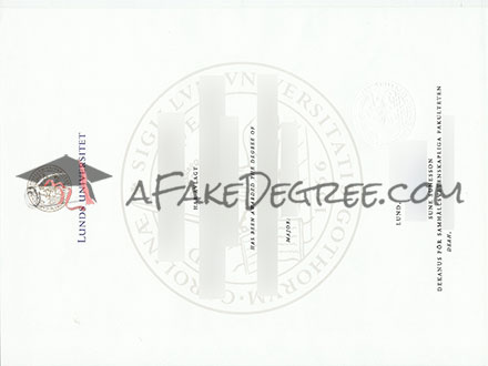 Lunds universitet degree Certificate