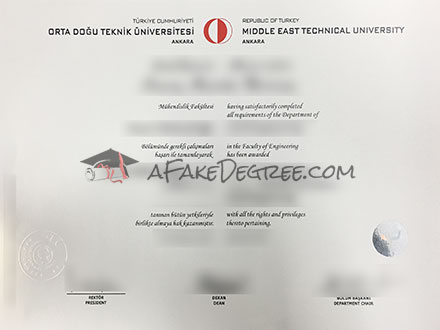 METU degree Certificate