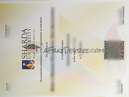 Sharda University degree Certificate