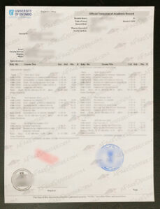 buy a Ontario Tech University fake transcript UOIT fake transcript