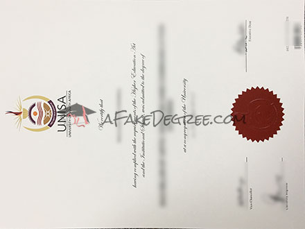 University of South Africa degree Certificate