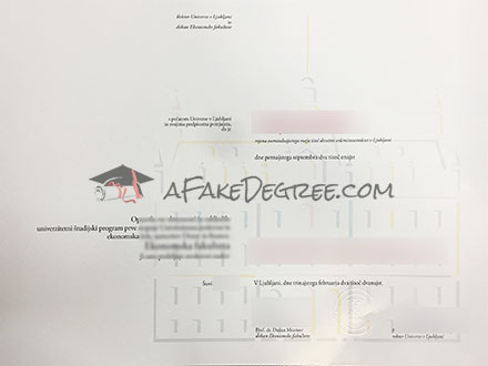 Univerza v Ljubljani degree Certificate