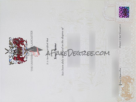 Lancaster University degree Certificate