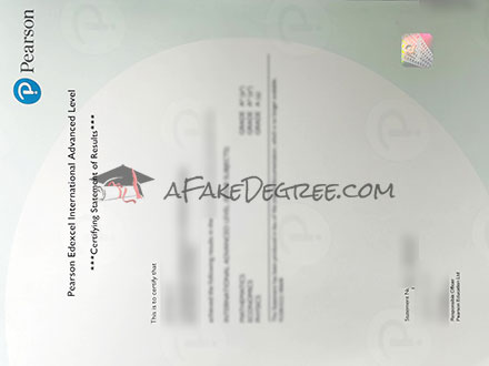 fake Pearson Certificate