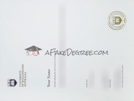 University of Wollongong degree Certificate